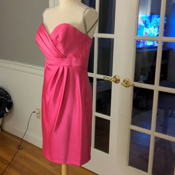 Alfred Angelo Barbie Pink Strapless dress size 10 - Picture 2 of 6